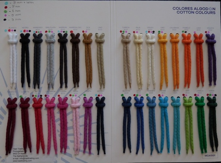 Cord cotton 5 mm with core (100 m), Diff. col.